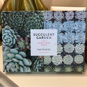 Galison Succulent Garden Double-Sided 500 Piece Jigsaw Puzzle
